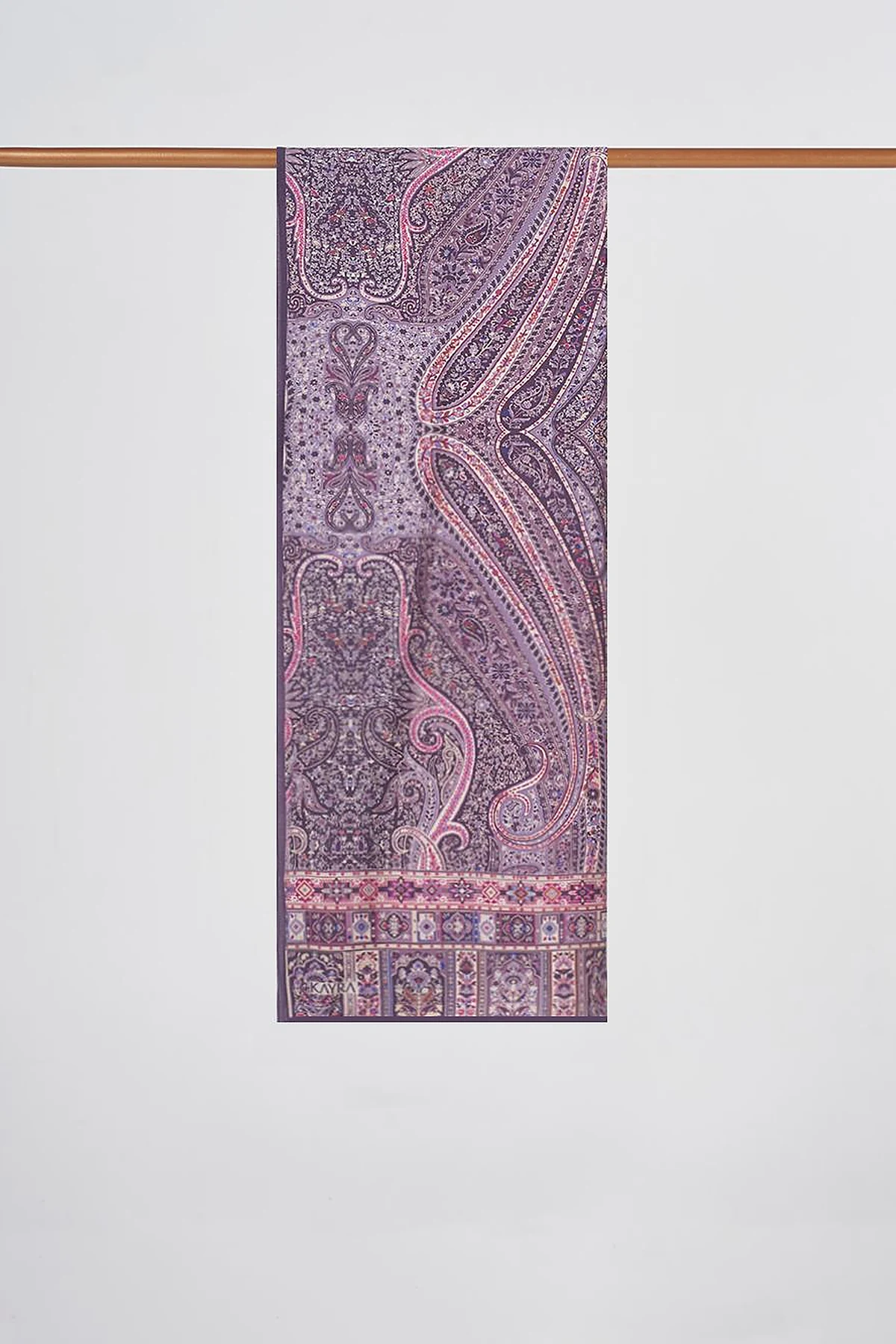 Mixed Pattern Lyocell Shawl Purple