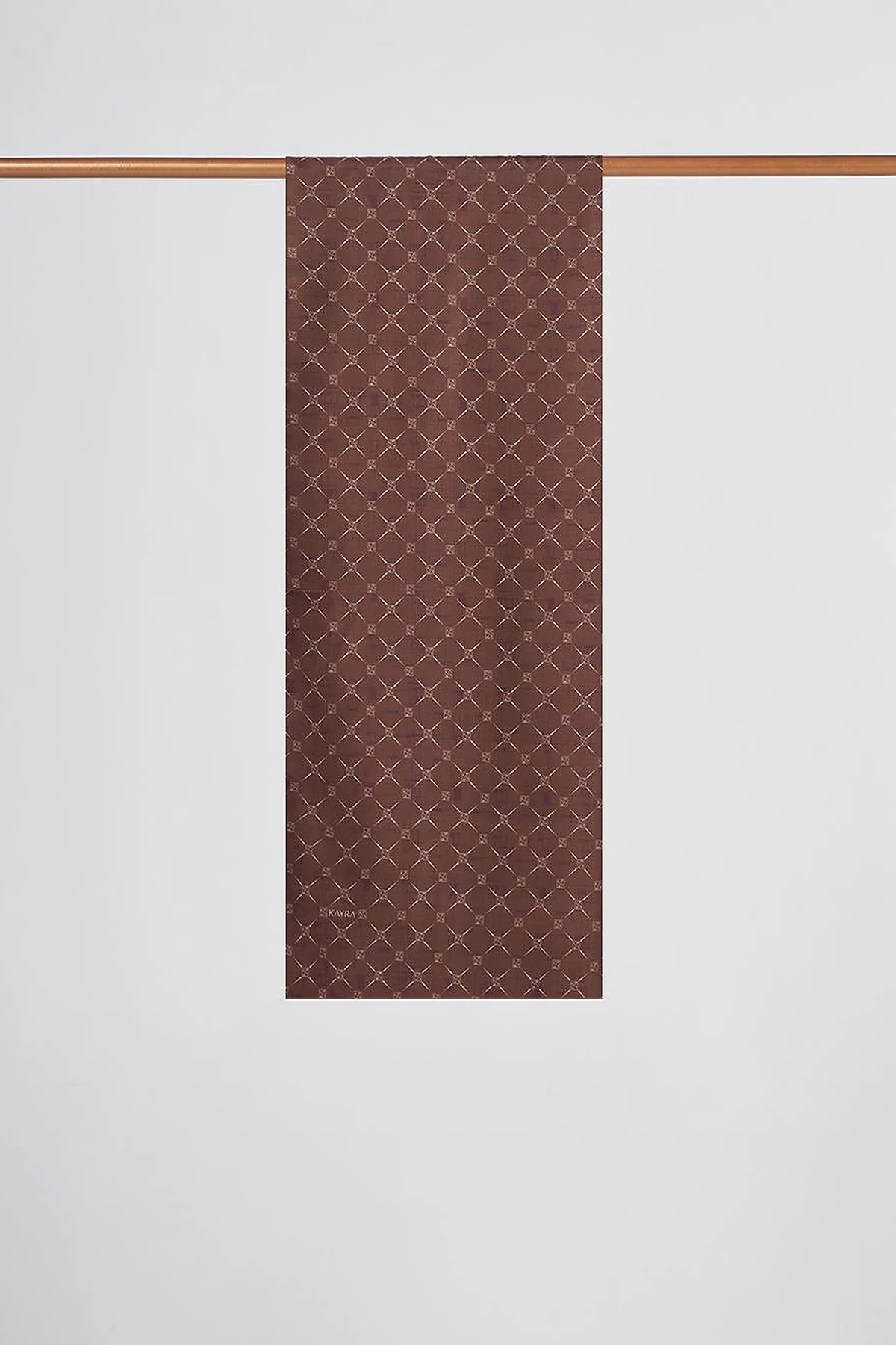 Monogram Desen Şal Koyu Kahve