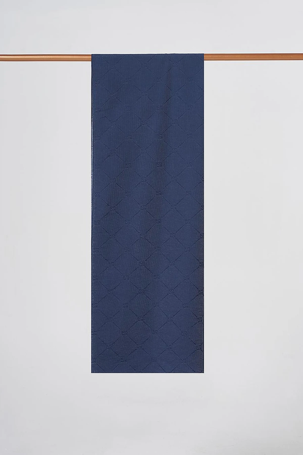 Monogram Pattern Viscose Shawl Navy