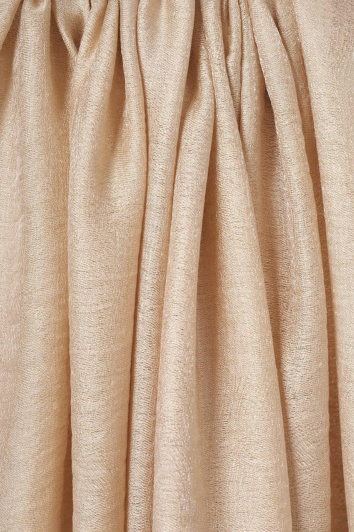 Glossy Striped Viscose Shawl Beige