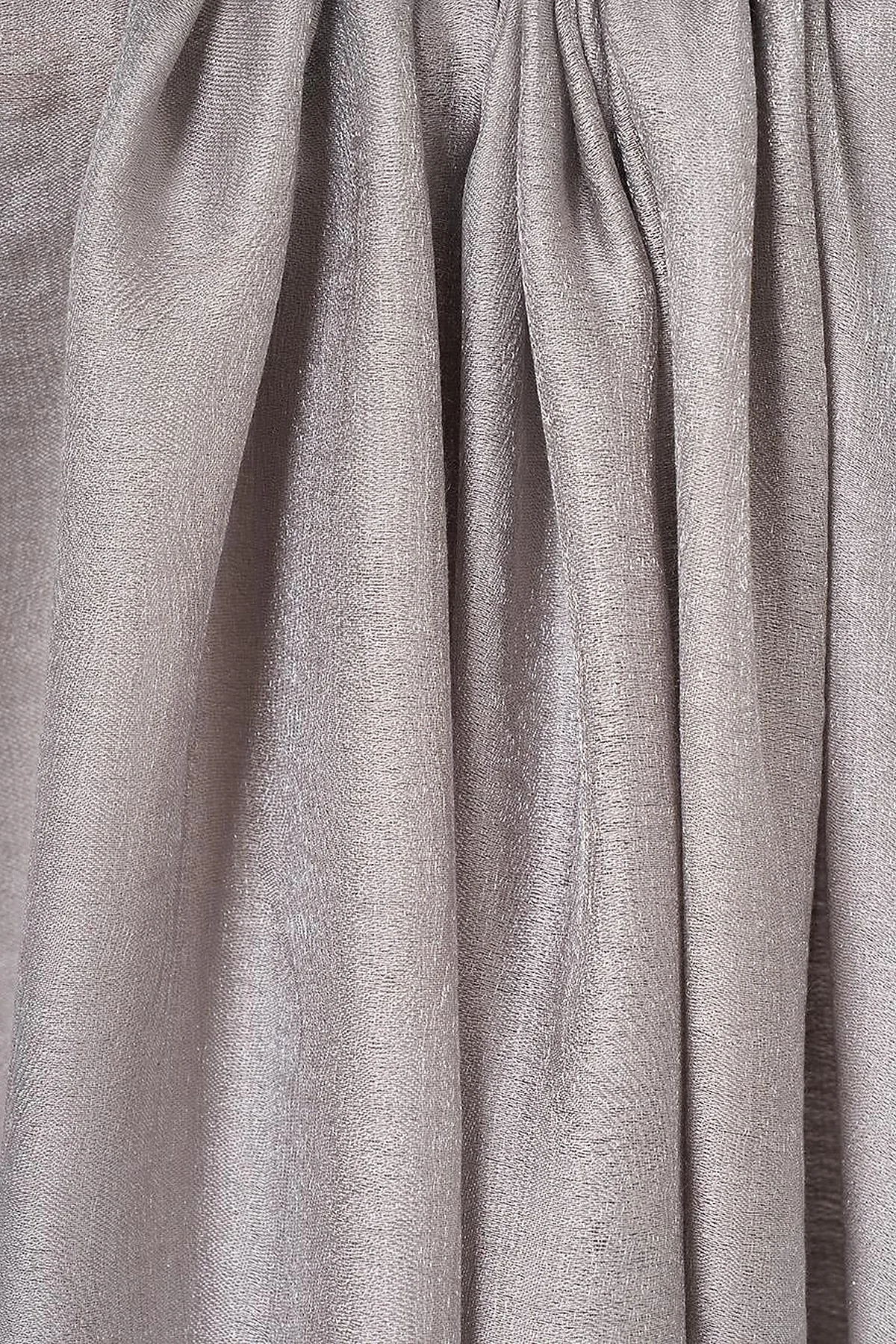 Glossy Striped Viscose Shawl Silver
