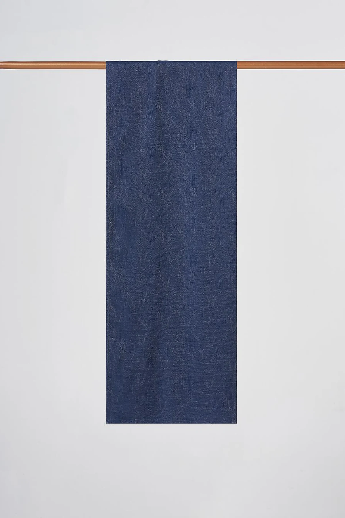 Glossy Striped Viscose Shawl Navy