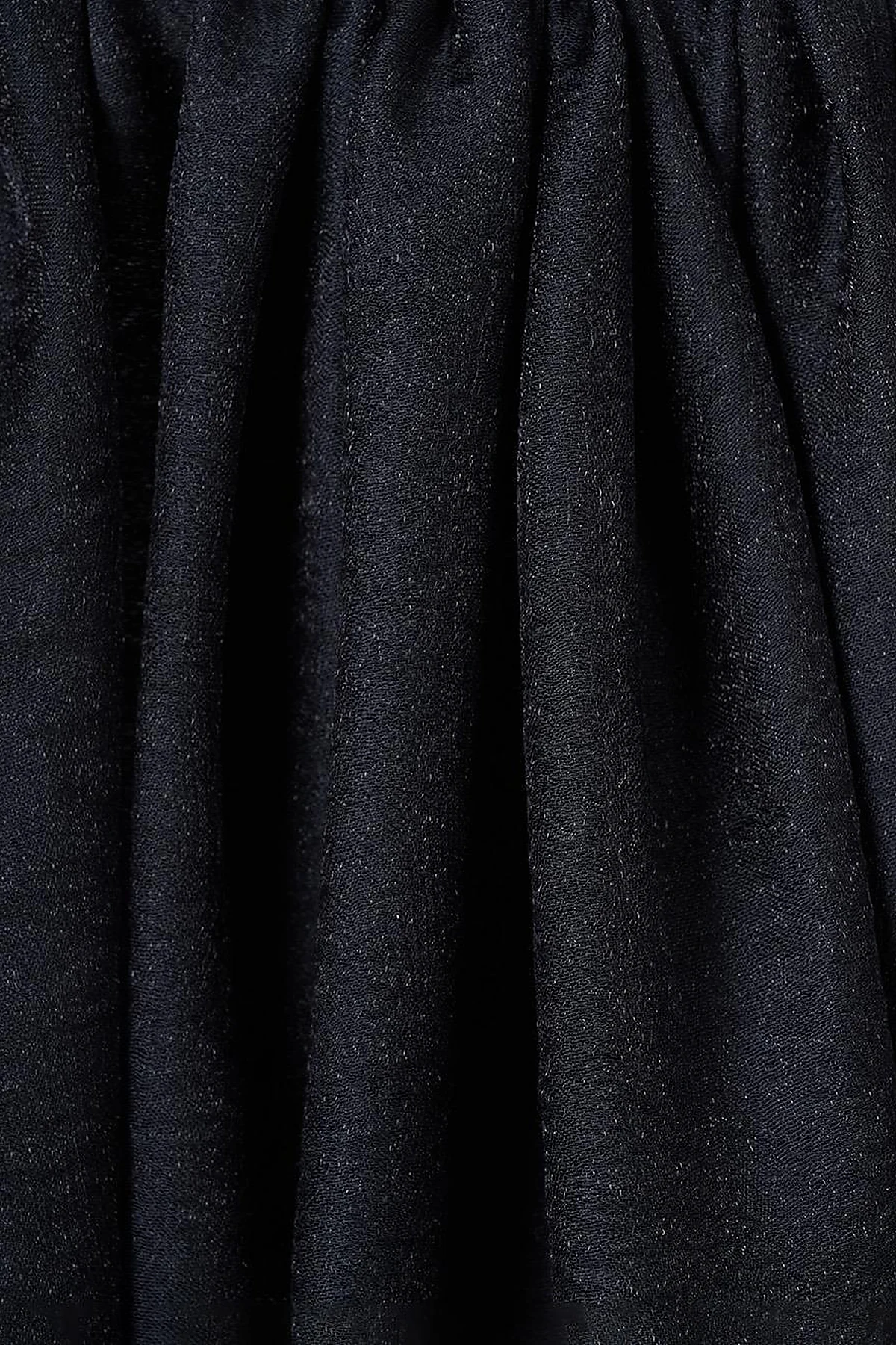 Glossy Striped Viscose Shawl Black