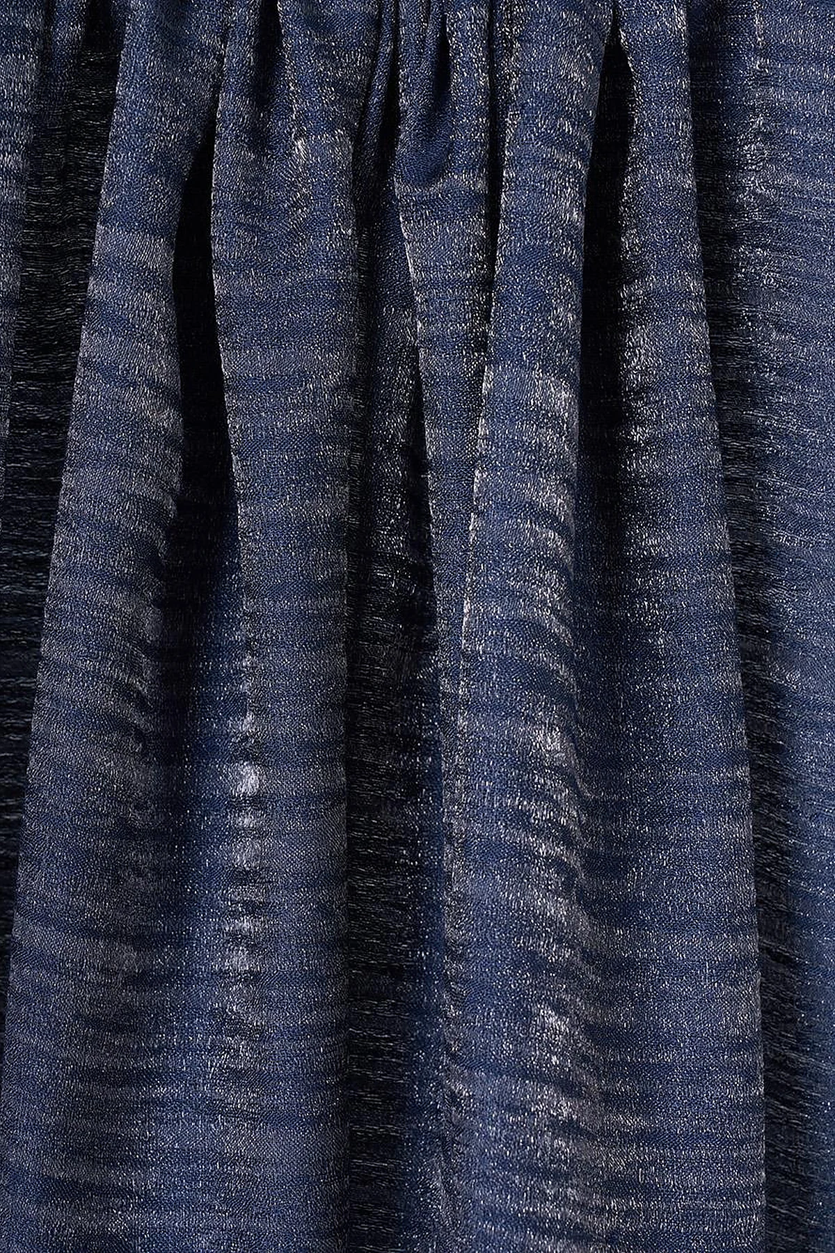 Glossy Viscose Shawl Navy