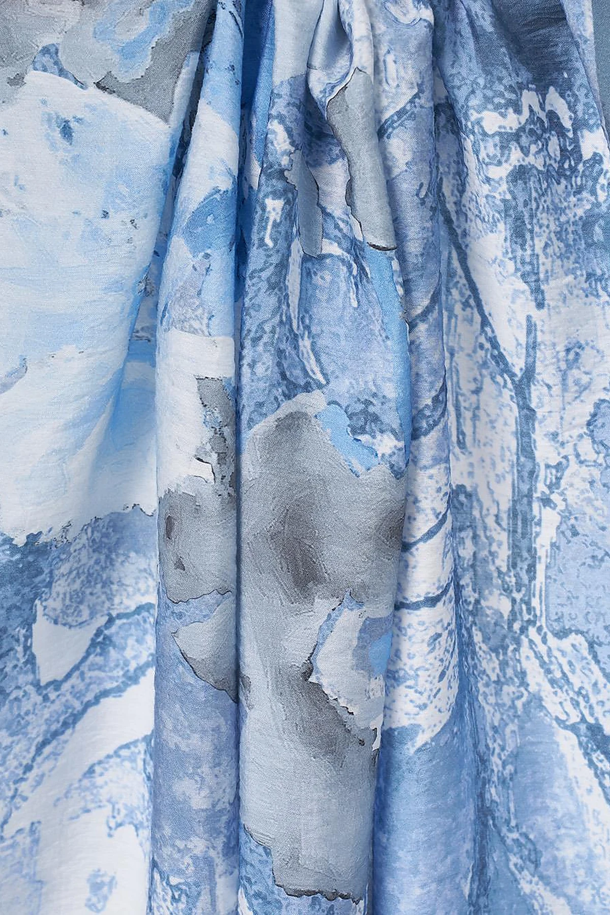 Watercolor Pattern Lyocell Shawl Blue