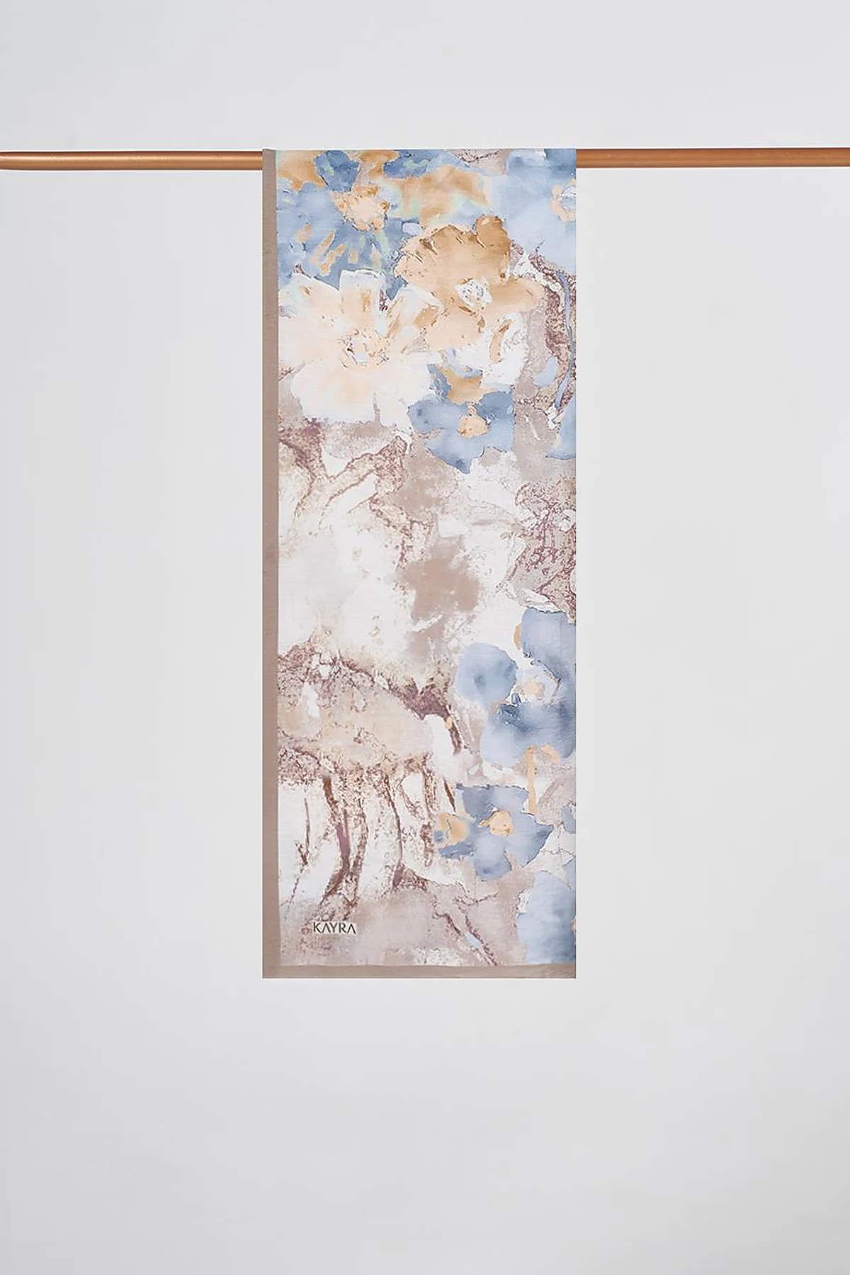 Watercolor Pattern Lyocell Shawl Mink