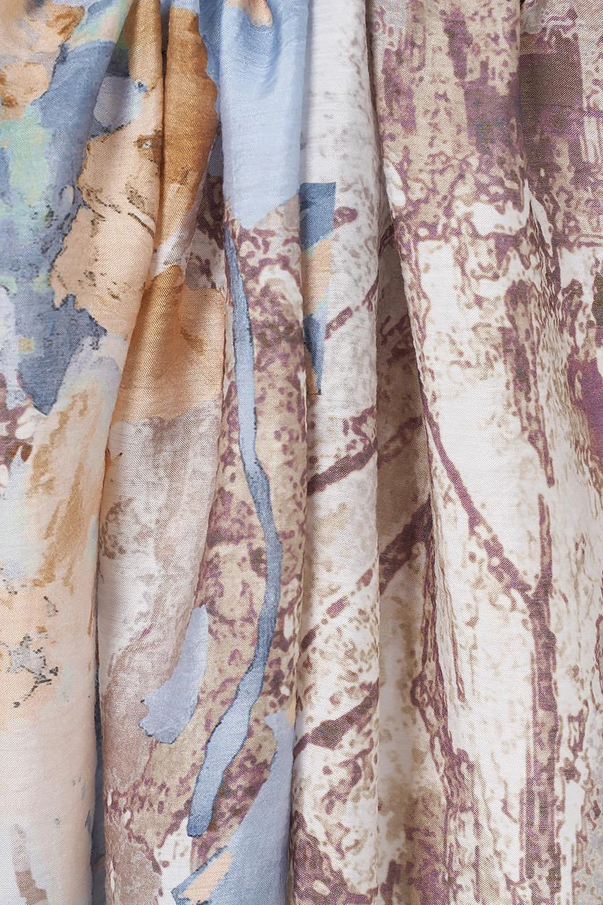 Watercolor Pattern Lyocell Shawl Mink