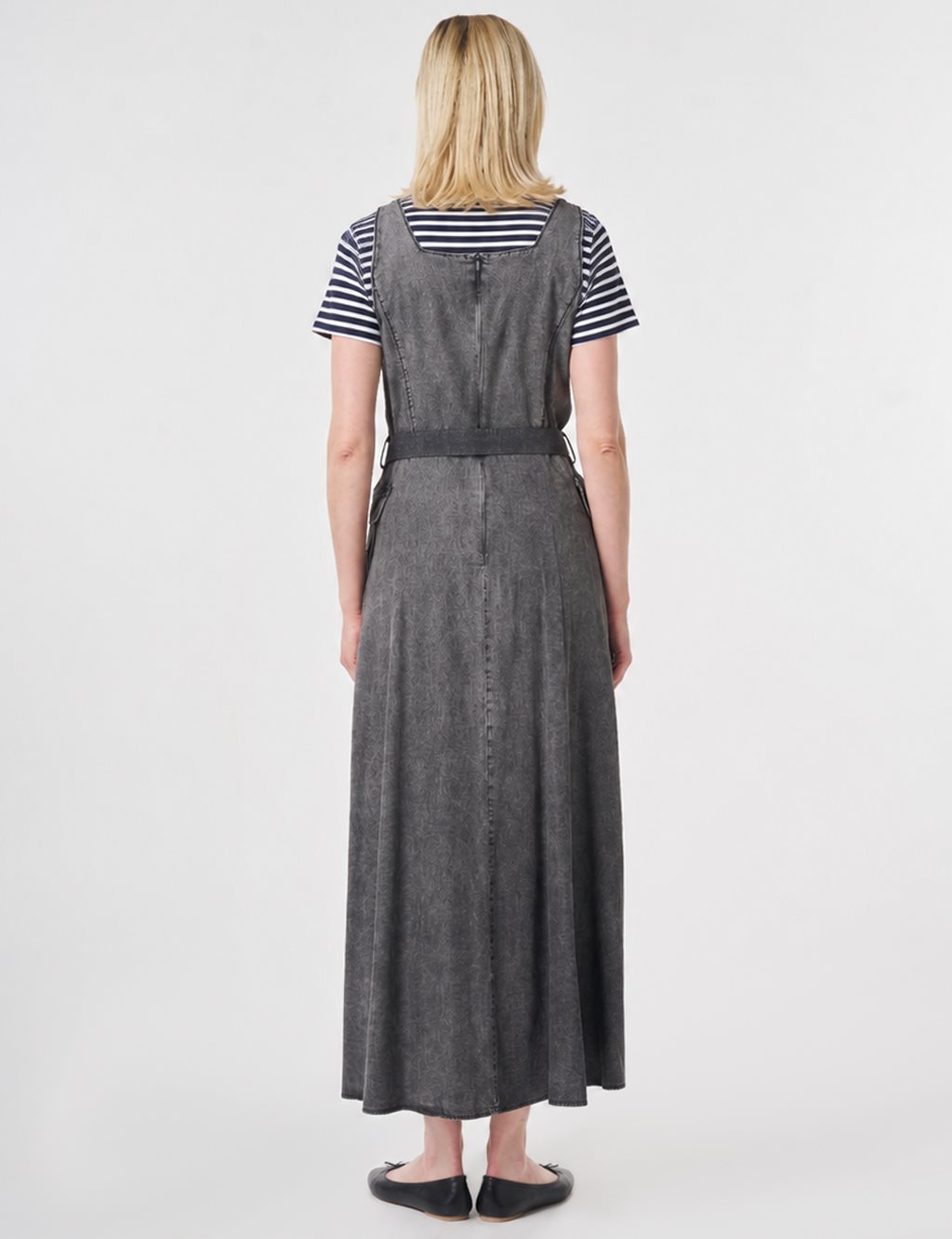 Belt Detail Denim Dress Anthracite