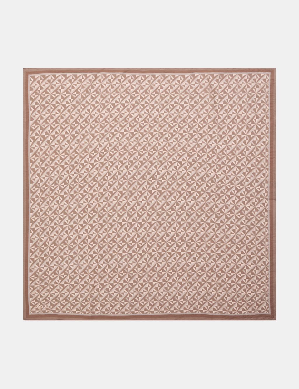 100% Lyocell Monogram Patterned Scarf Powder Pink