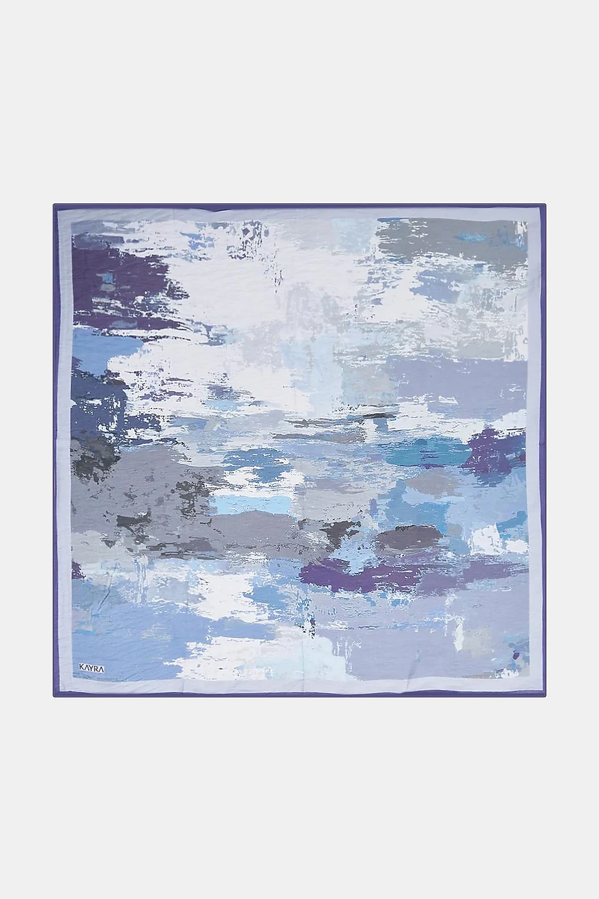 Abstract Patterned Scarf Indigo