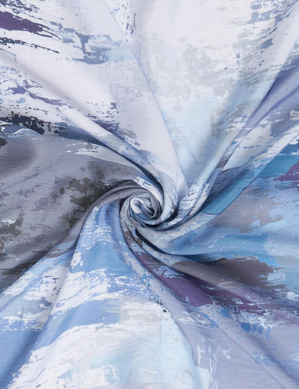 Abstract Patterned Scarf Indigo