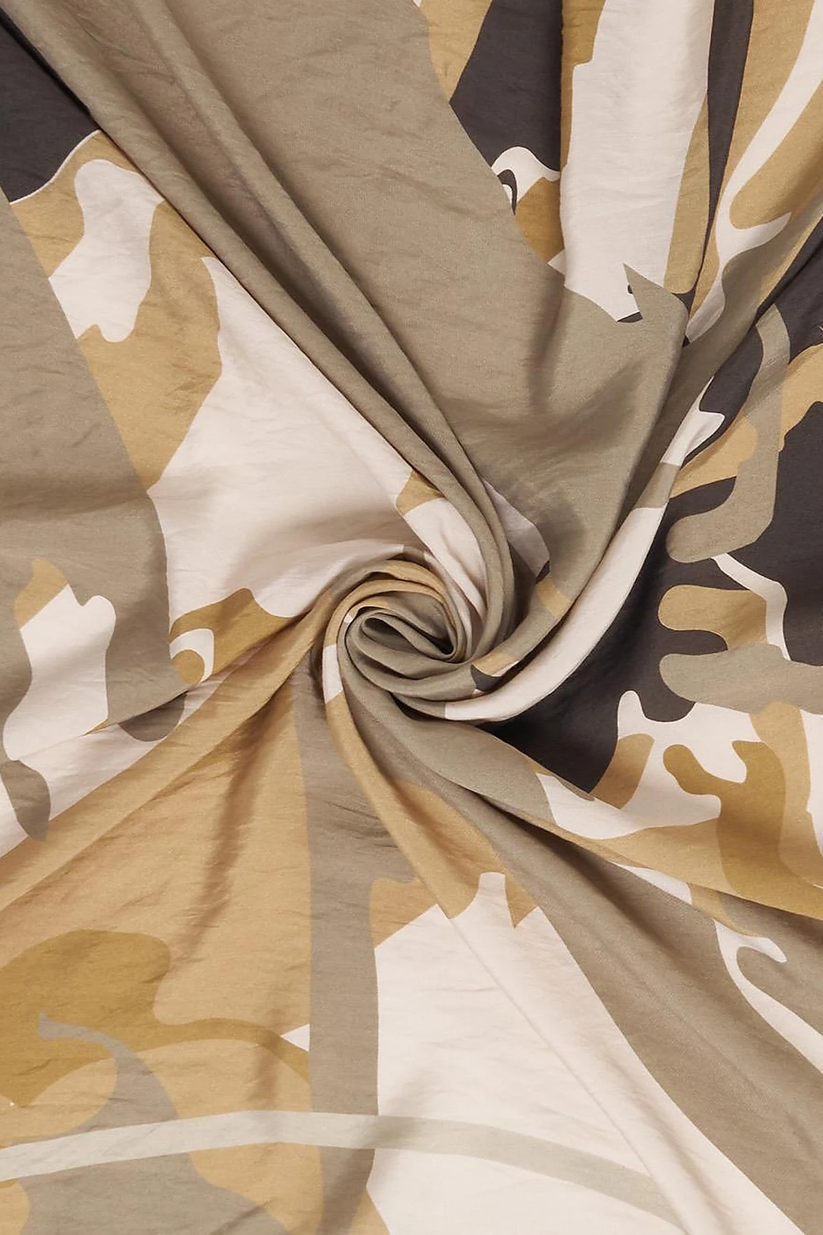 Camouflage Pattern Viscose Scarf Light Green