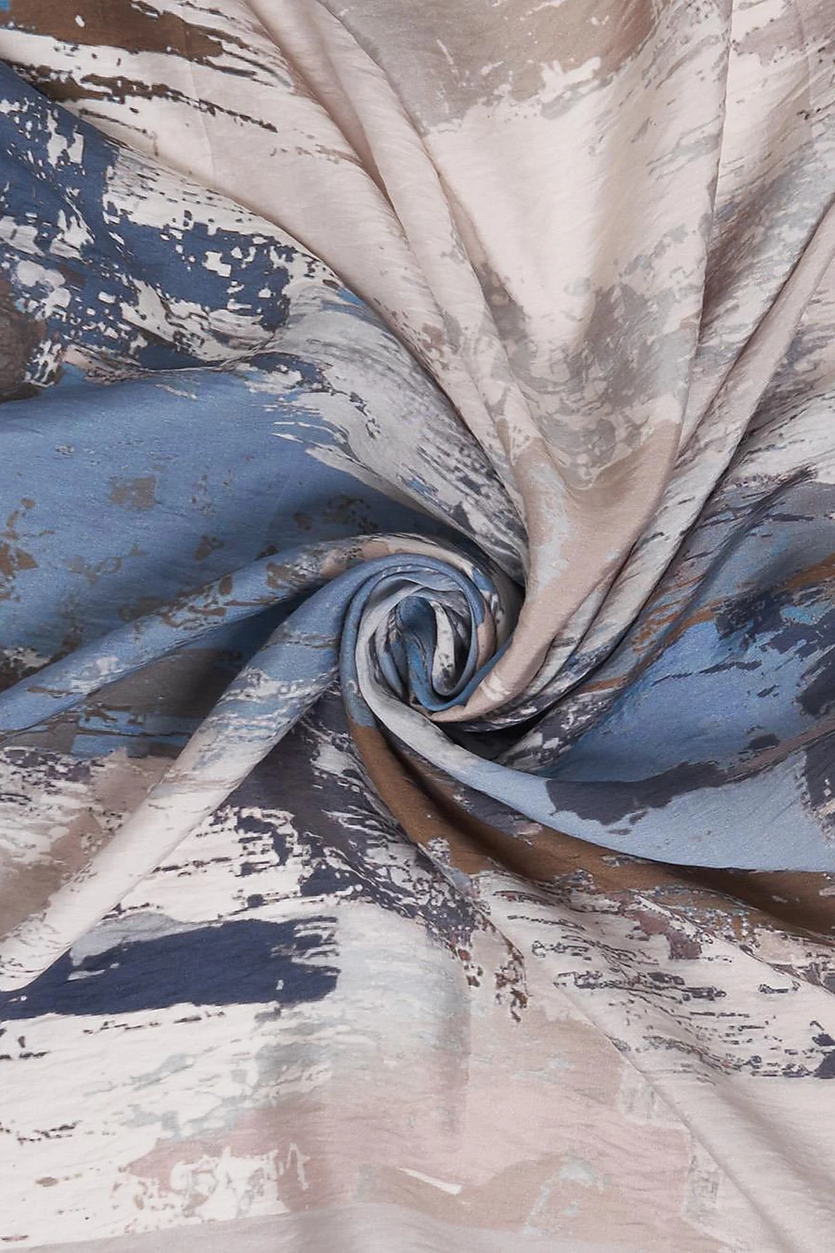 Abstract Patterned Scarf Navy