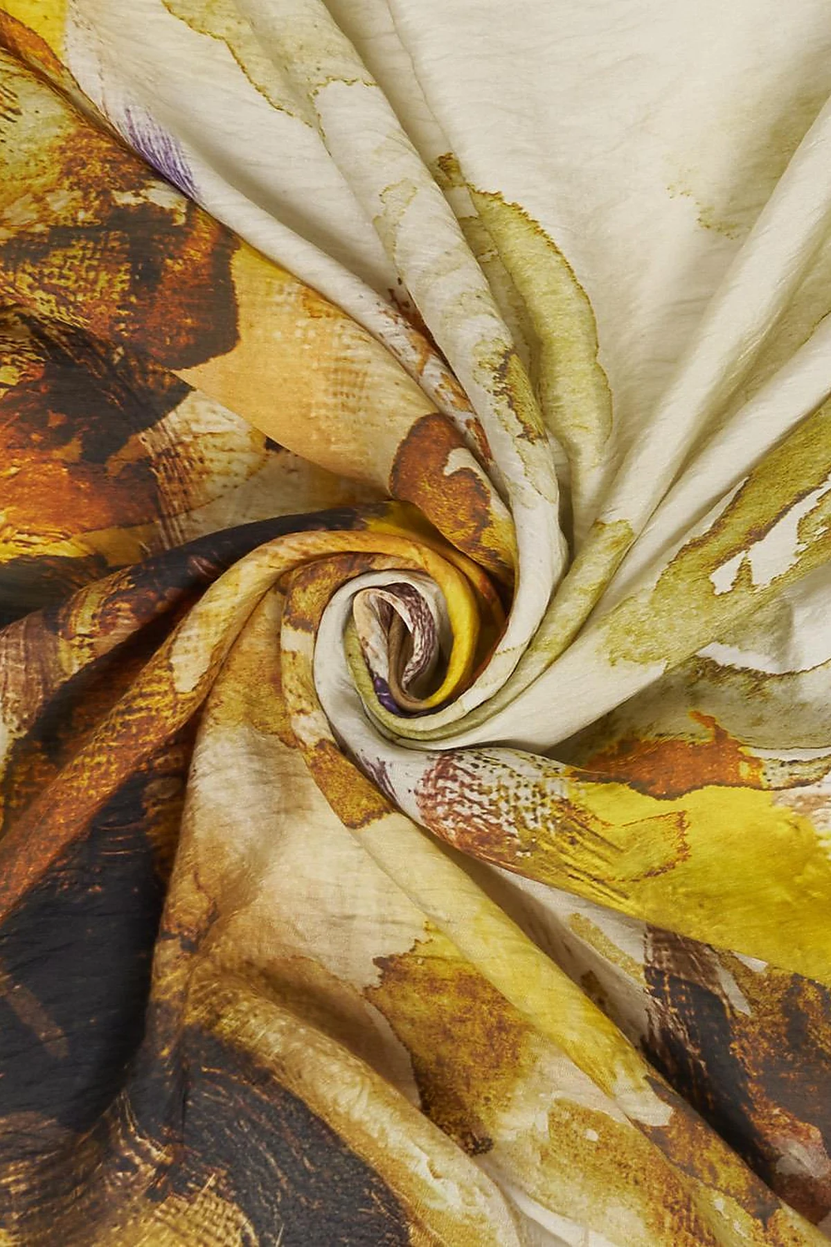 100% Lyocell Rose Patterned Scarf Olive