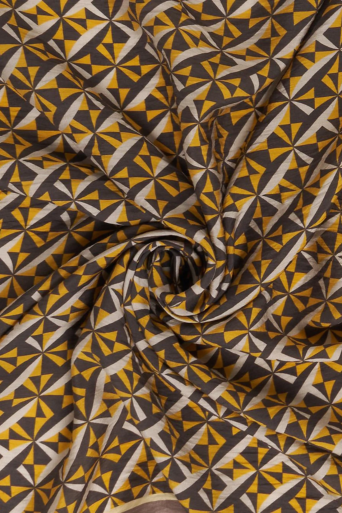 100% Lyocell Monogram Patterned Scarf Brown