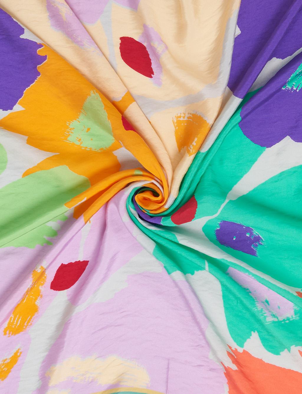 Leaf Pattern Viscose Scarf Lilac