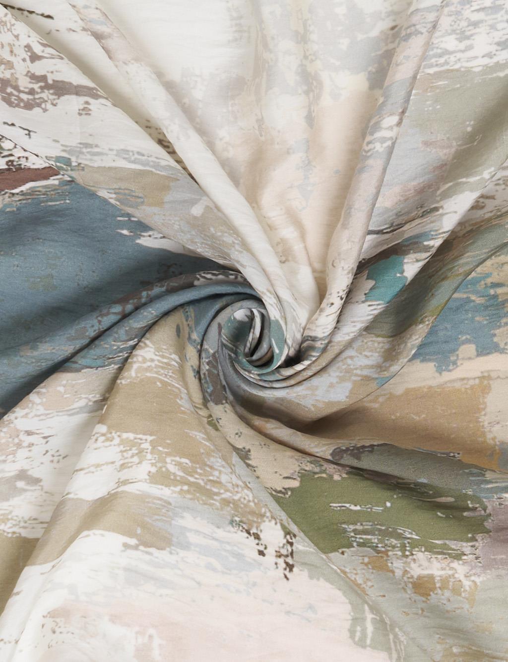 Abstract Patterned Scarf Lake Green