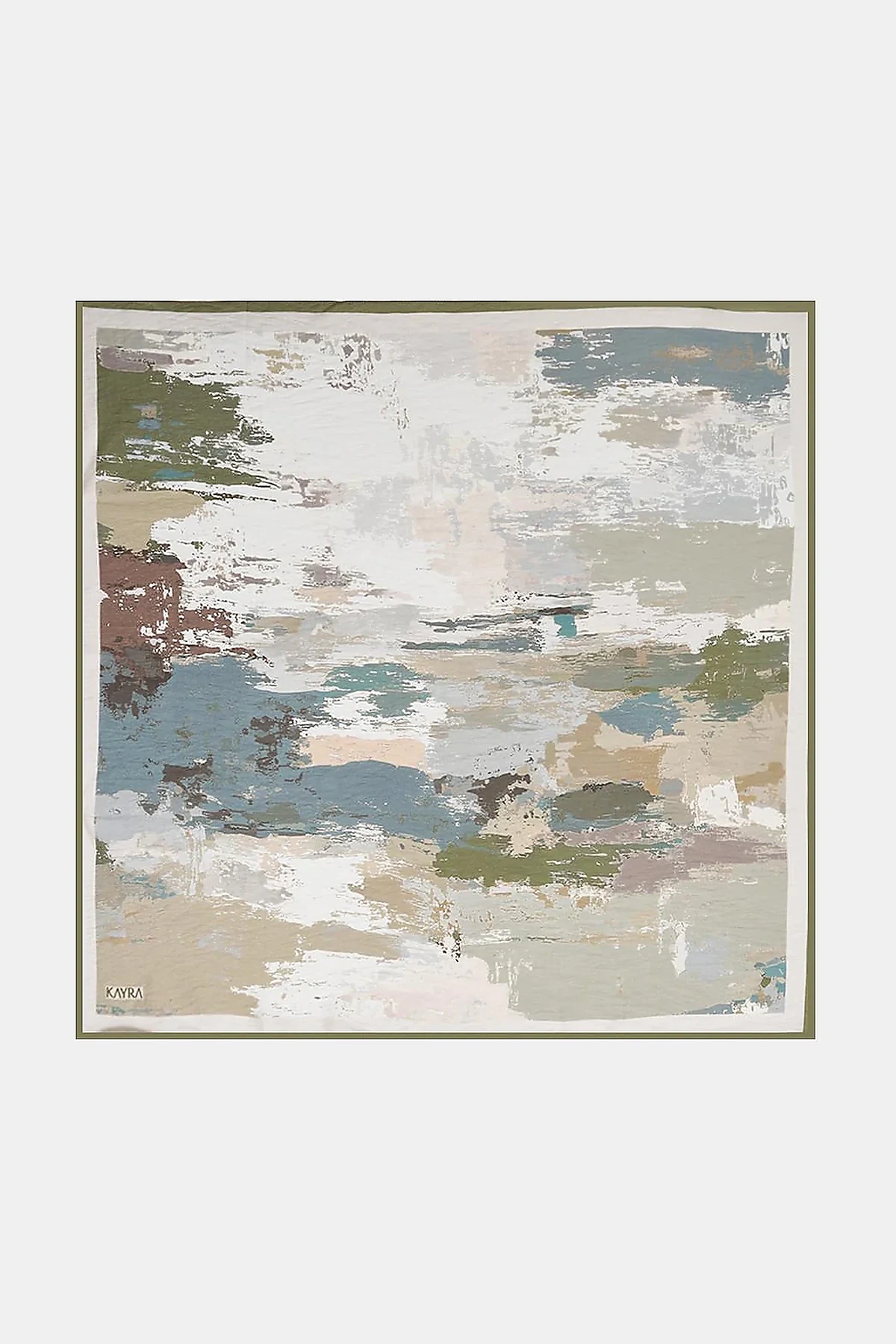 Abstract Patterned Scarf Lake Green