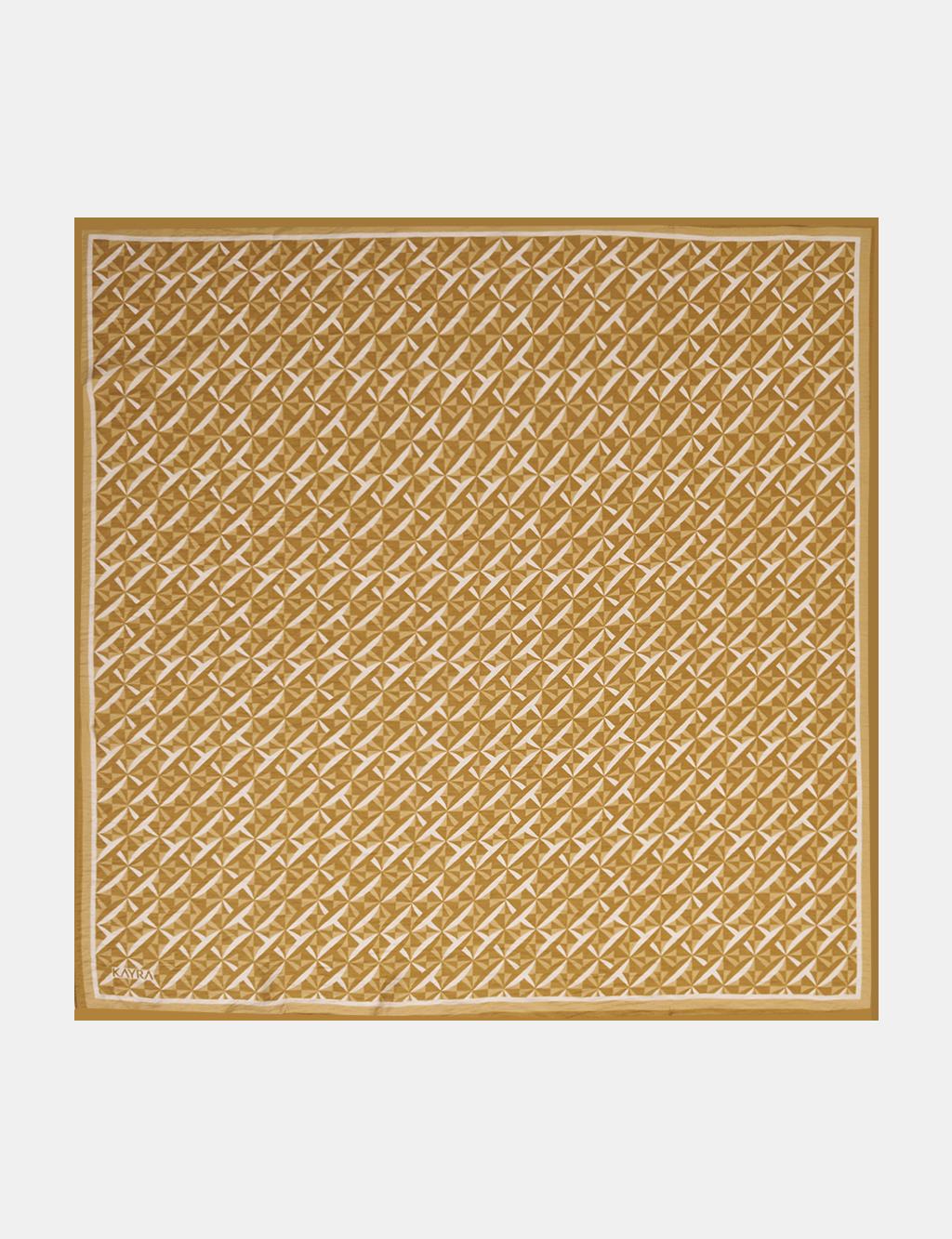 100% Lyocell Monogram Patterned Scarf Cinnamon
