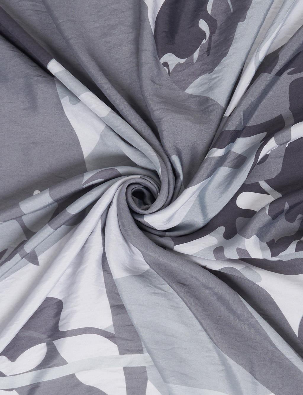 Camouflage Pattern Viscose Scarf Black