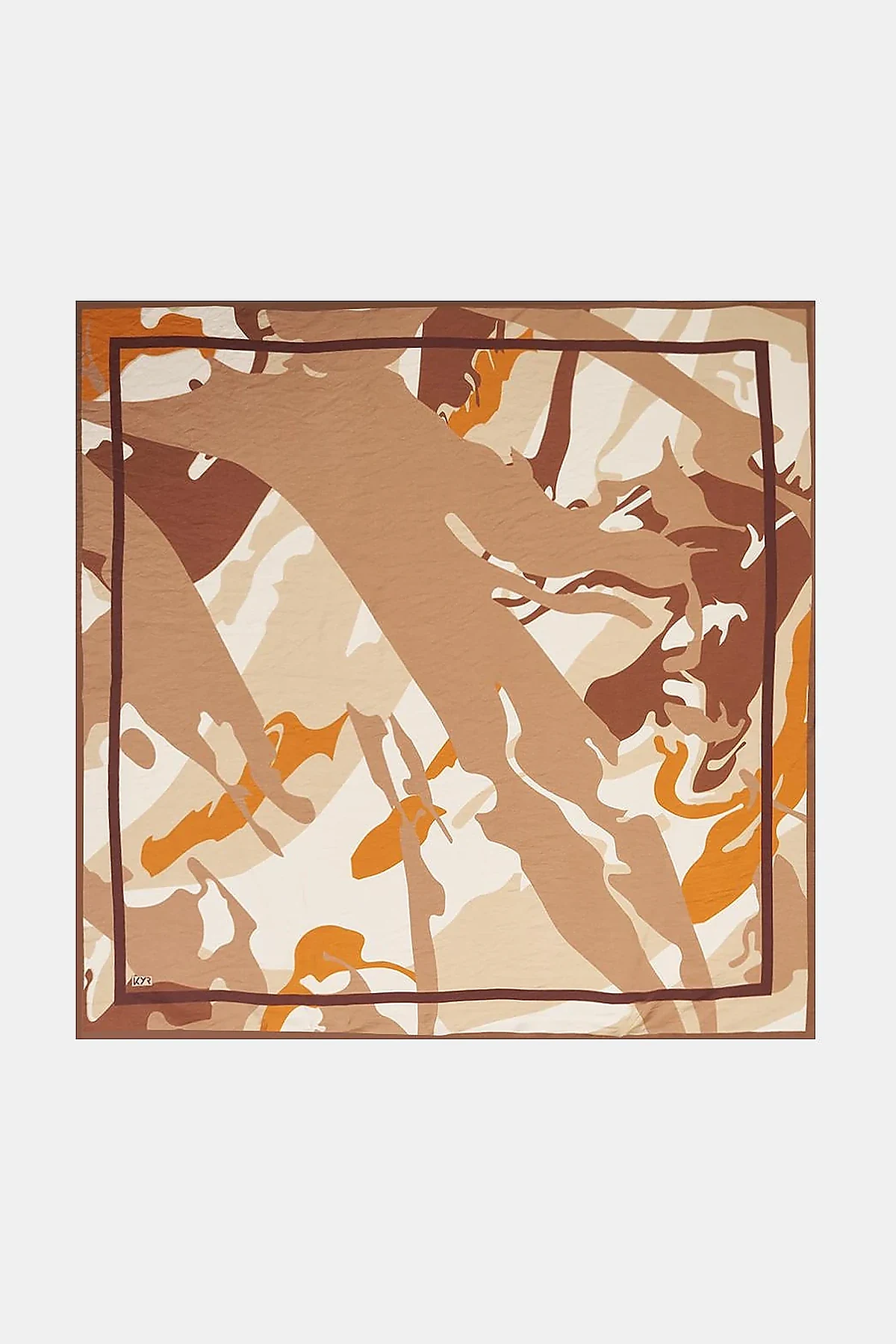 Camouflage Pattern Viscose Scarf Honey Mist