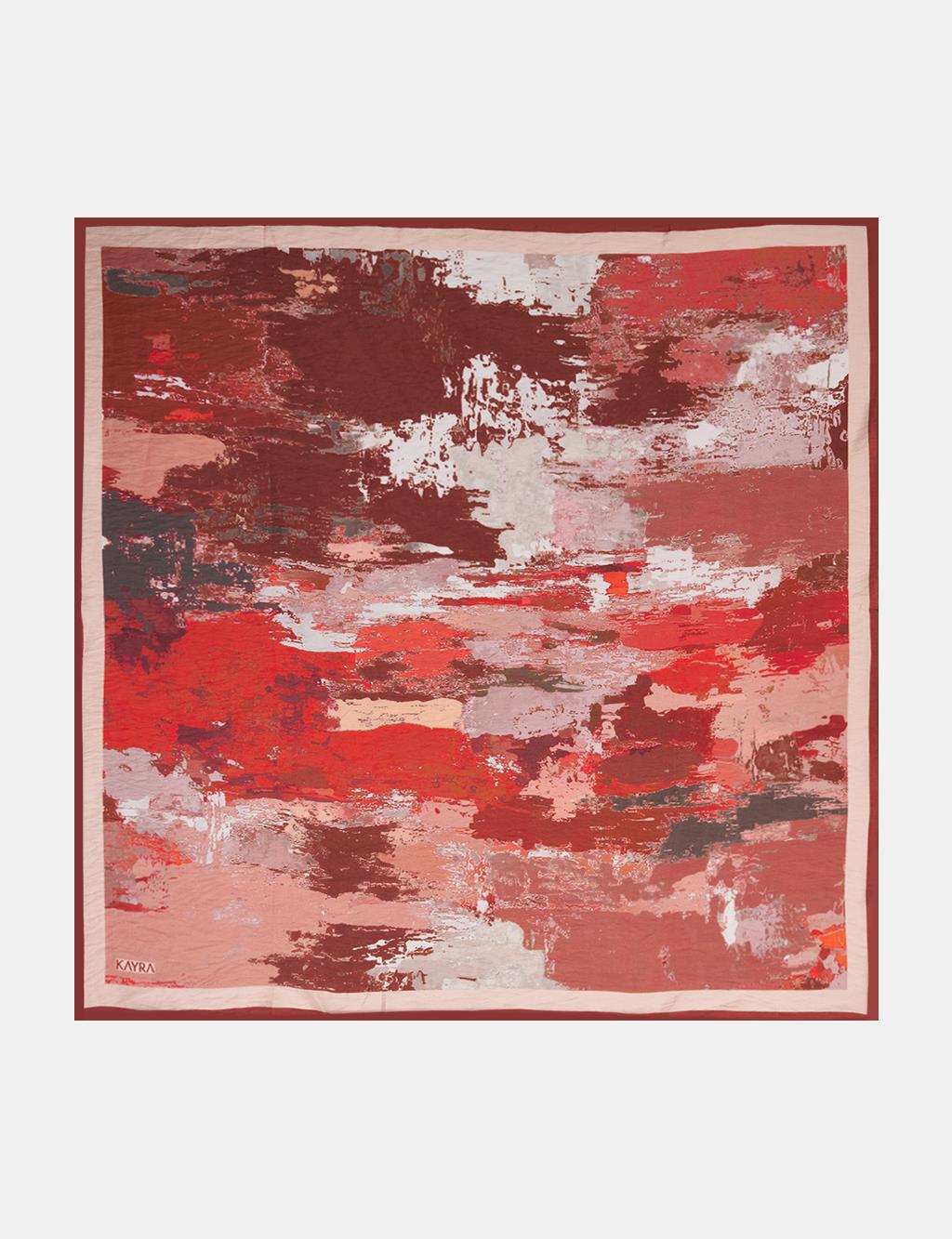 Abstract Patterned Scarf Coral