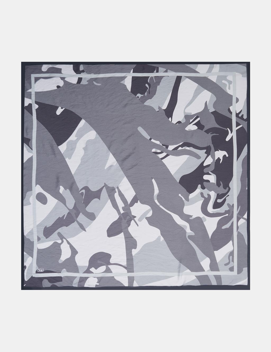 Camouflage Pattern Viscose Scarf Black