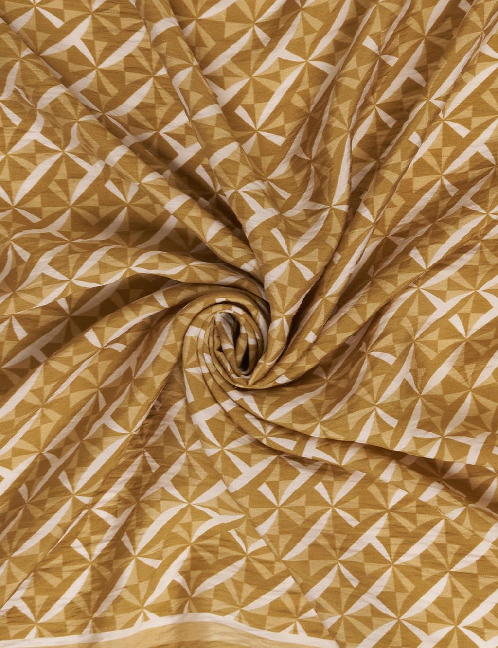 100% Lyocell Monogram Patterned Scarf Cinnamon