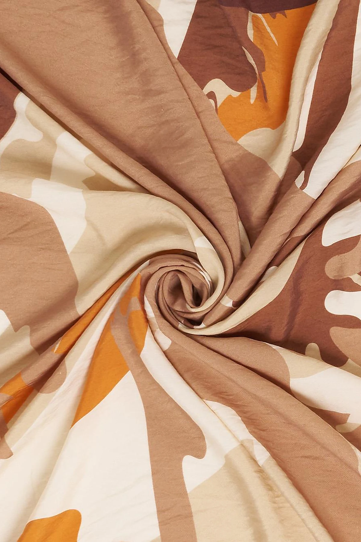 Camouflage Pattern Viscose Scarf Honey Mist