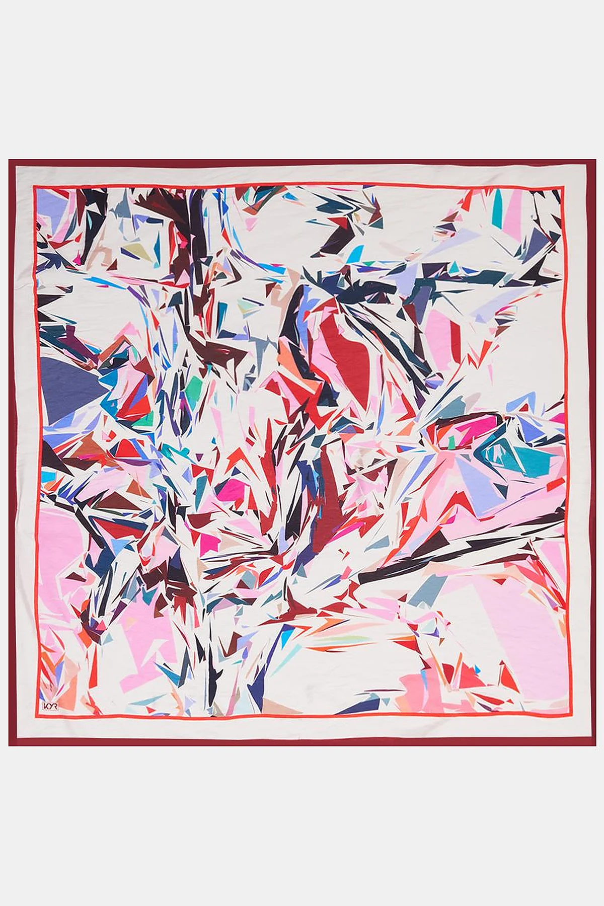 Prism Pattern Viscose Scarf Pink