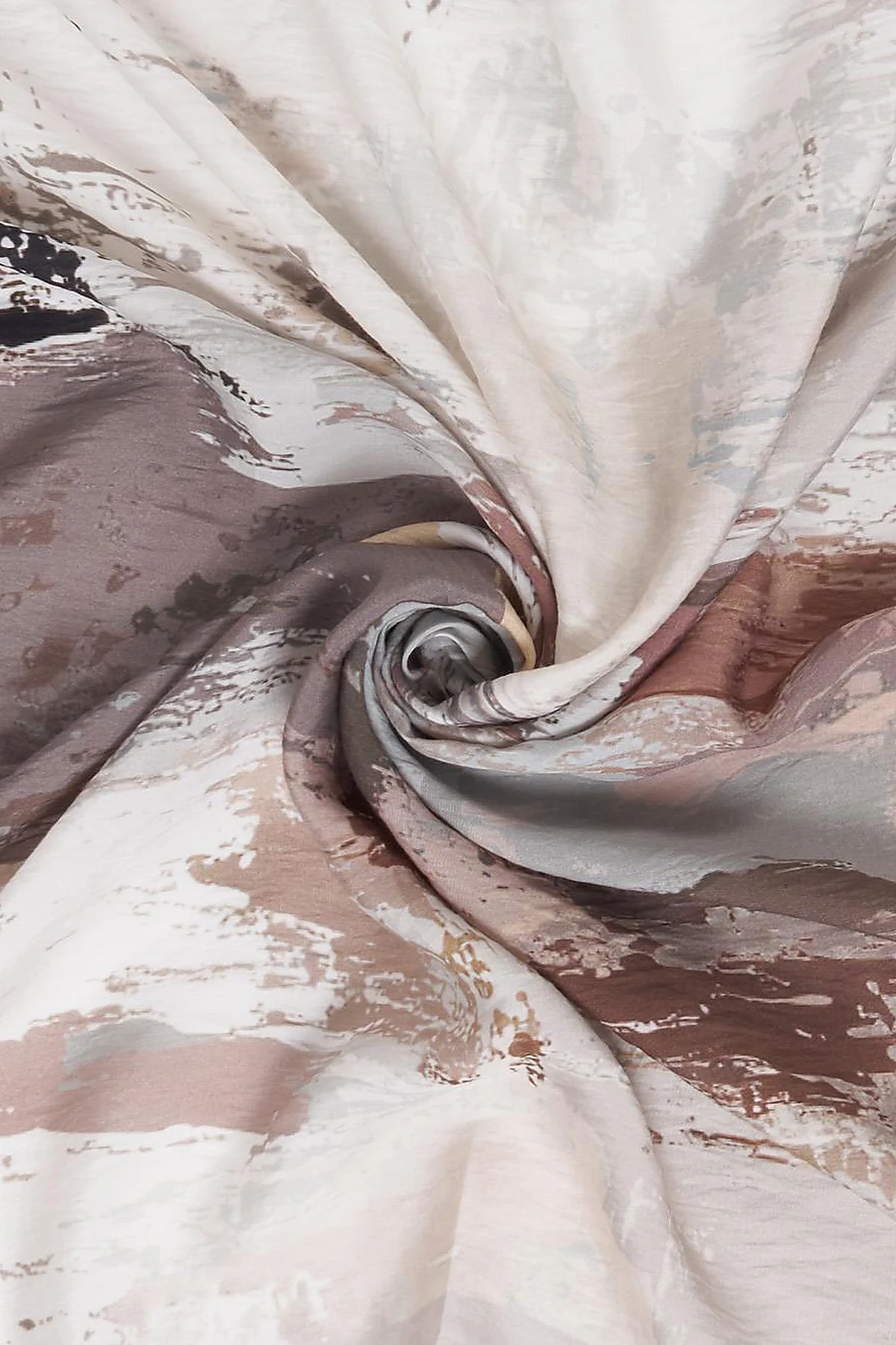 Abstract Patterned Scarf Reddish Brown