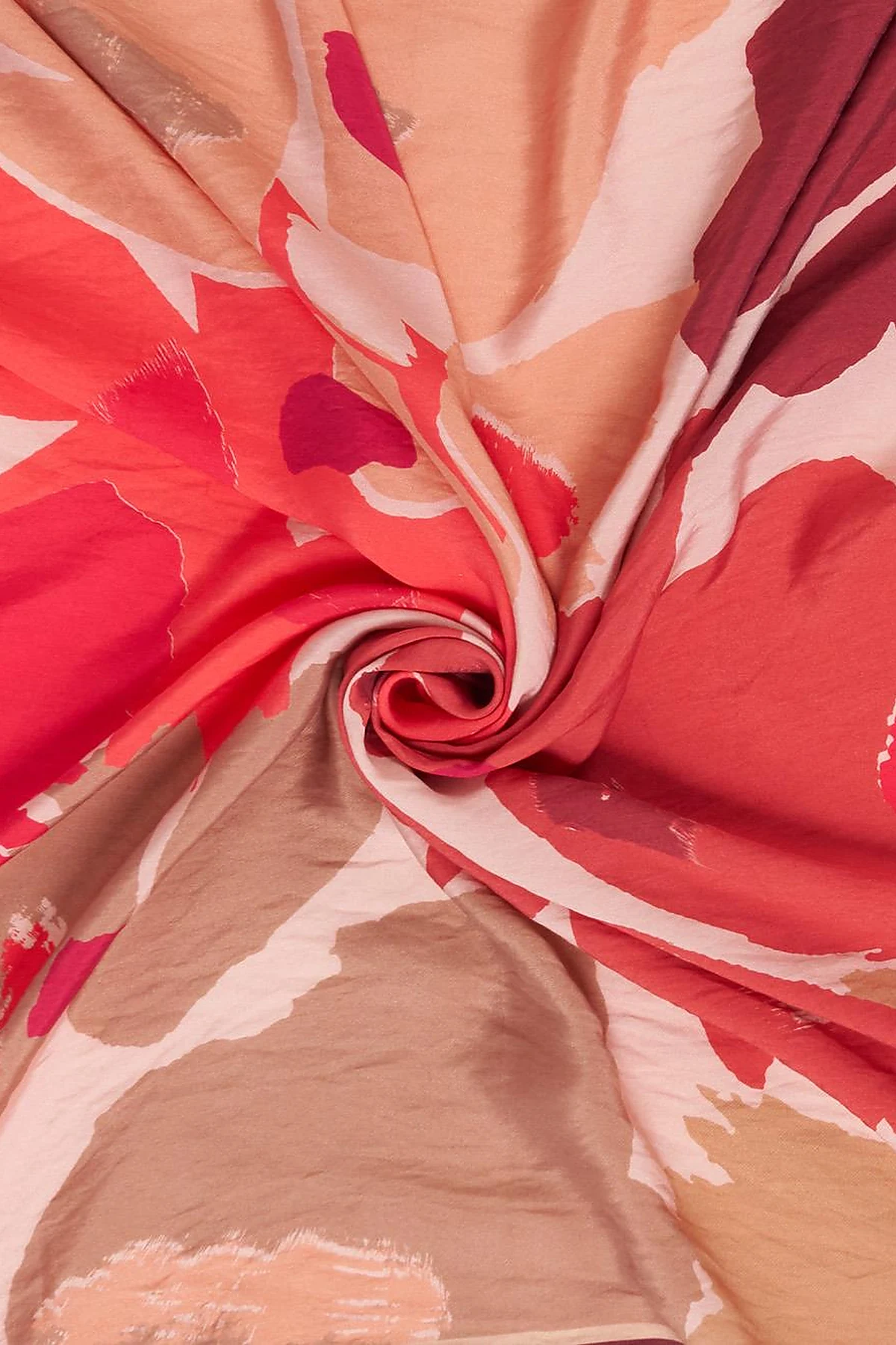 Leaf Pattern Viscose Scarf Rose Pink–Powder Pink