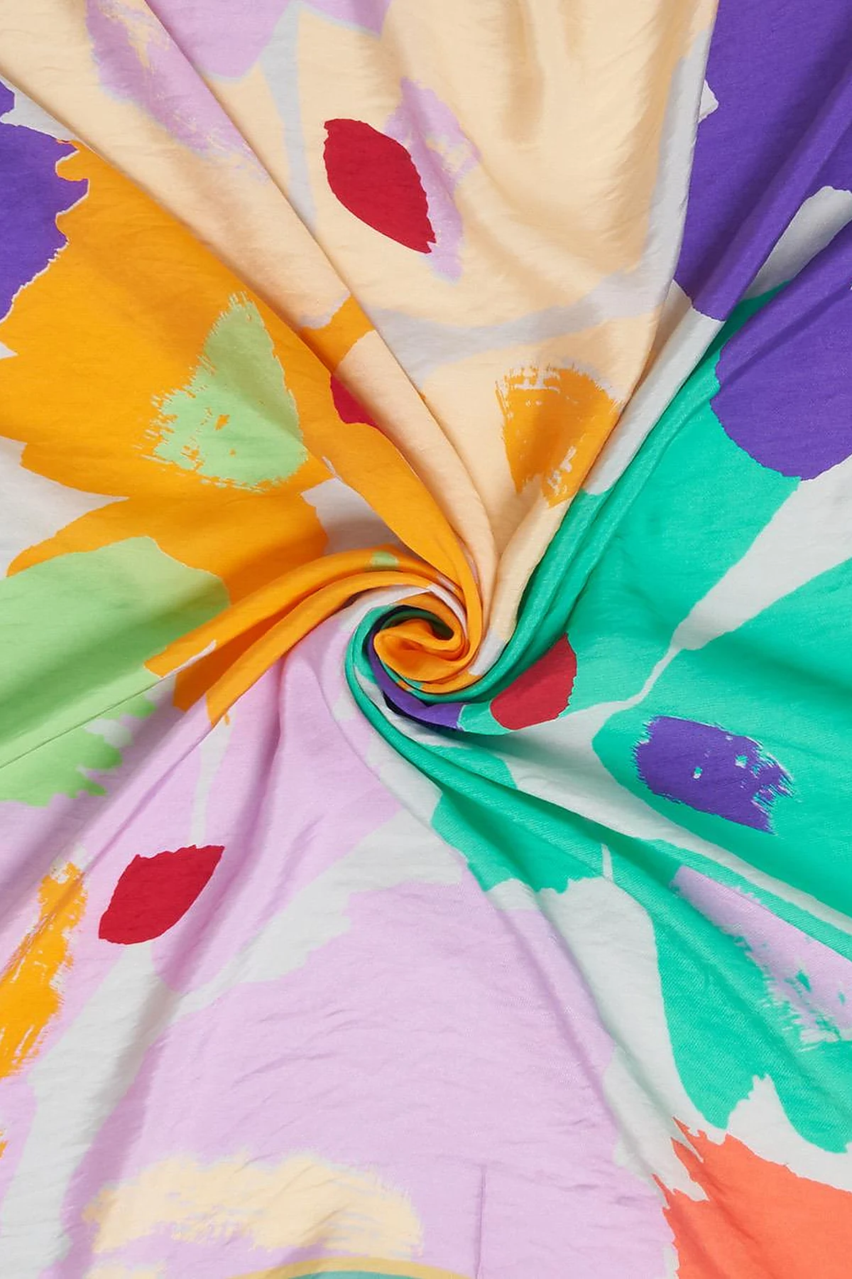 Leaf Pattern Viscose Scarf Lilac