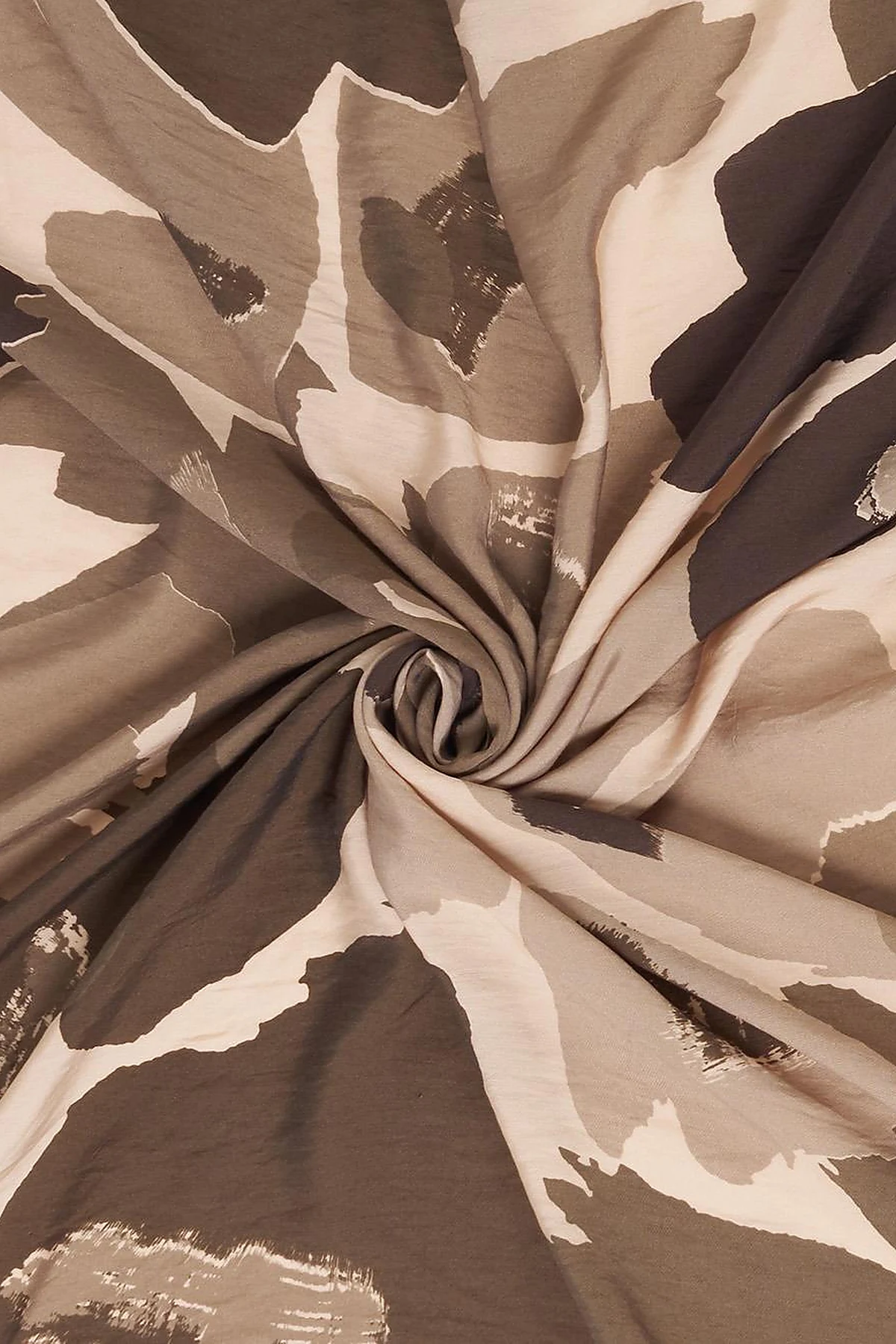 Leaf Pattern Viscose Scarf Earth