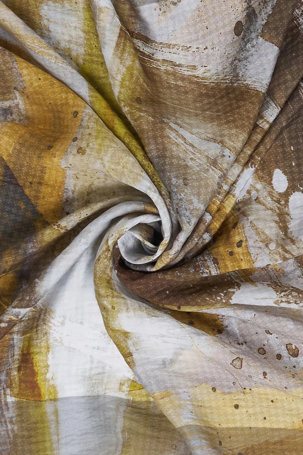 100% Lyocell Brush Patterned Scarf Olive