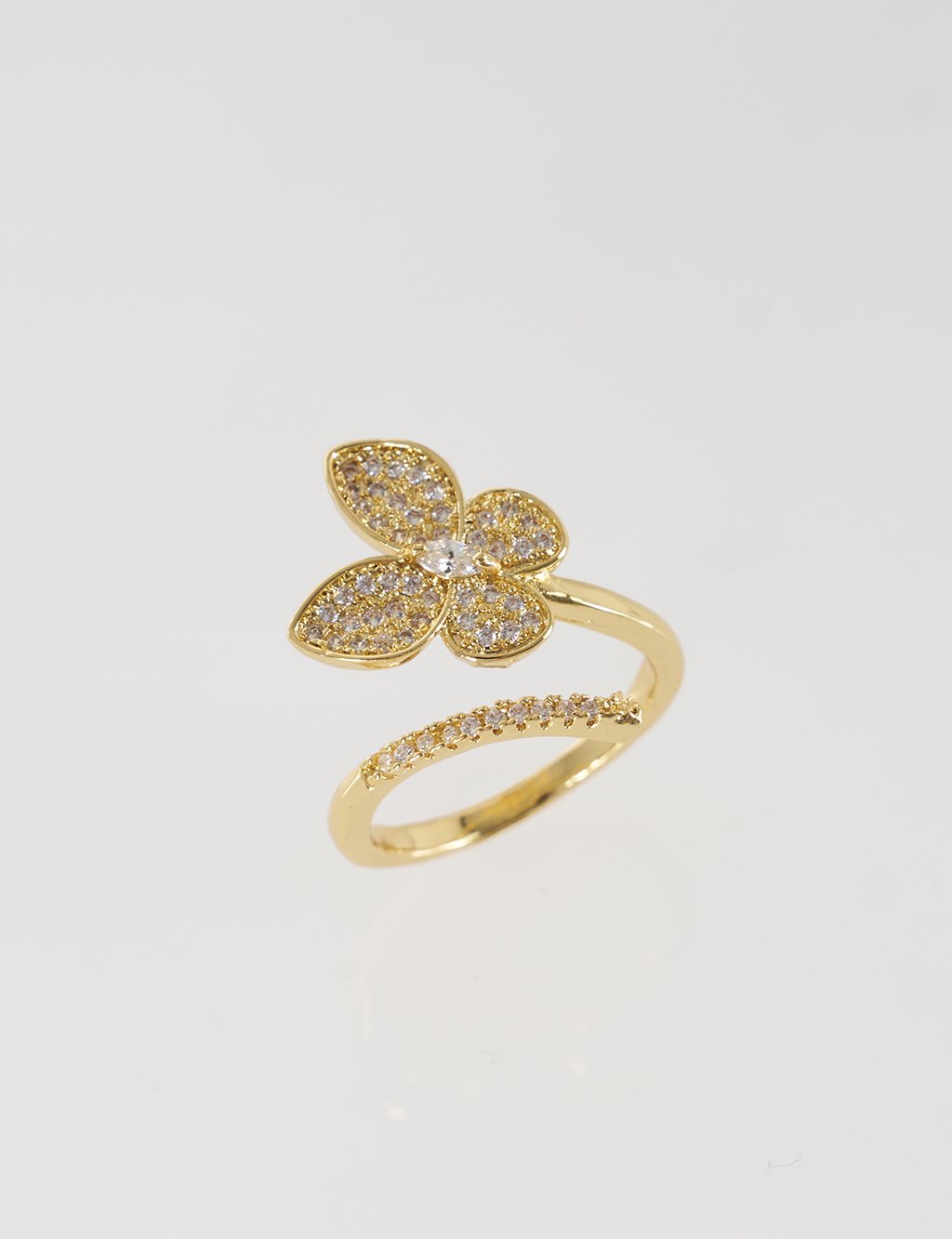 Flower Figure Ring Gold