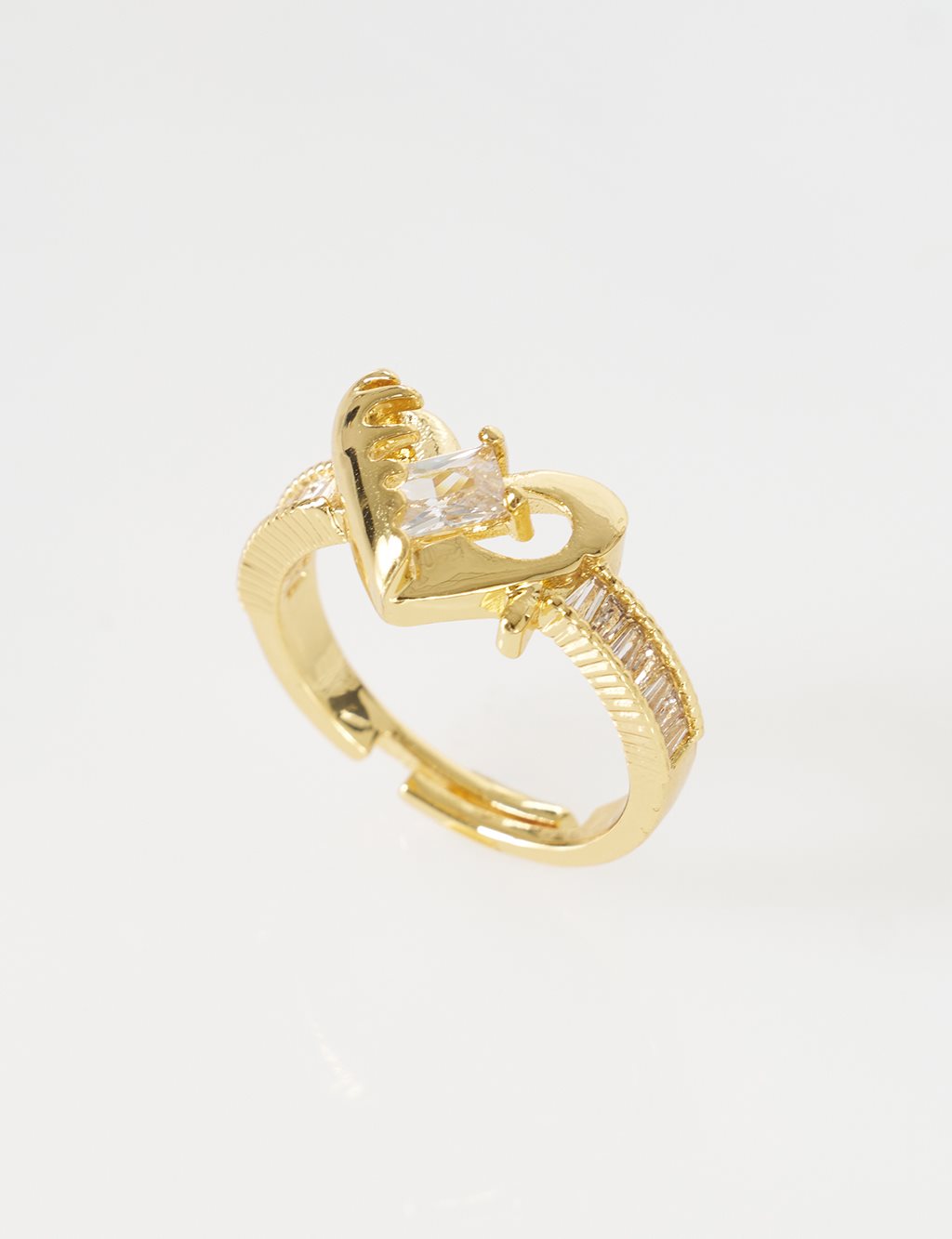 Heart Figure Ring Gold
