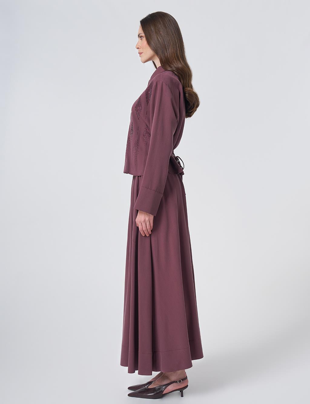 100% Lyocell Skirt Set - Cocoa Powder