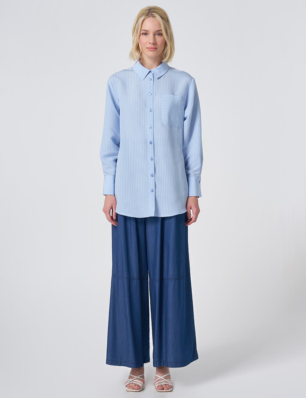 Ruffled Detail Modal Tunic - Dusty Smoke