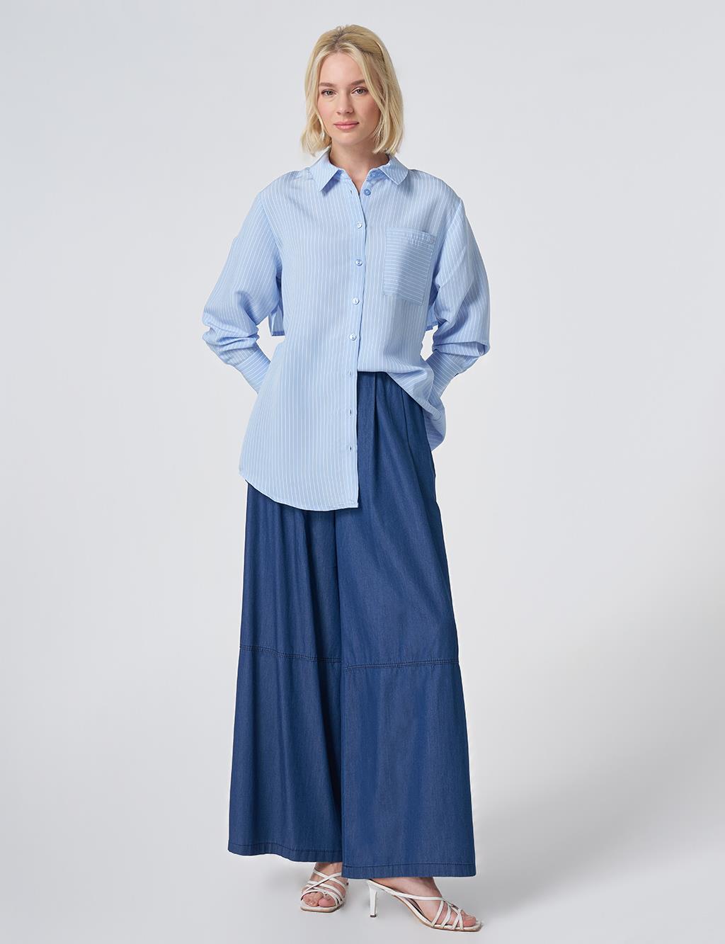 Ruffled Detail Modal Tunic - Dusty Smoke