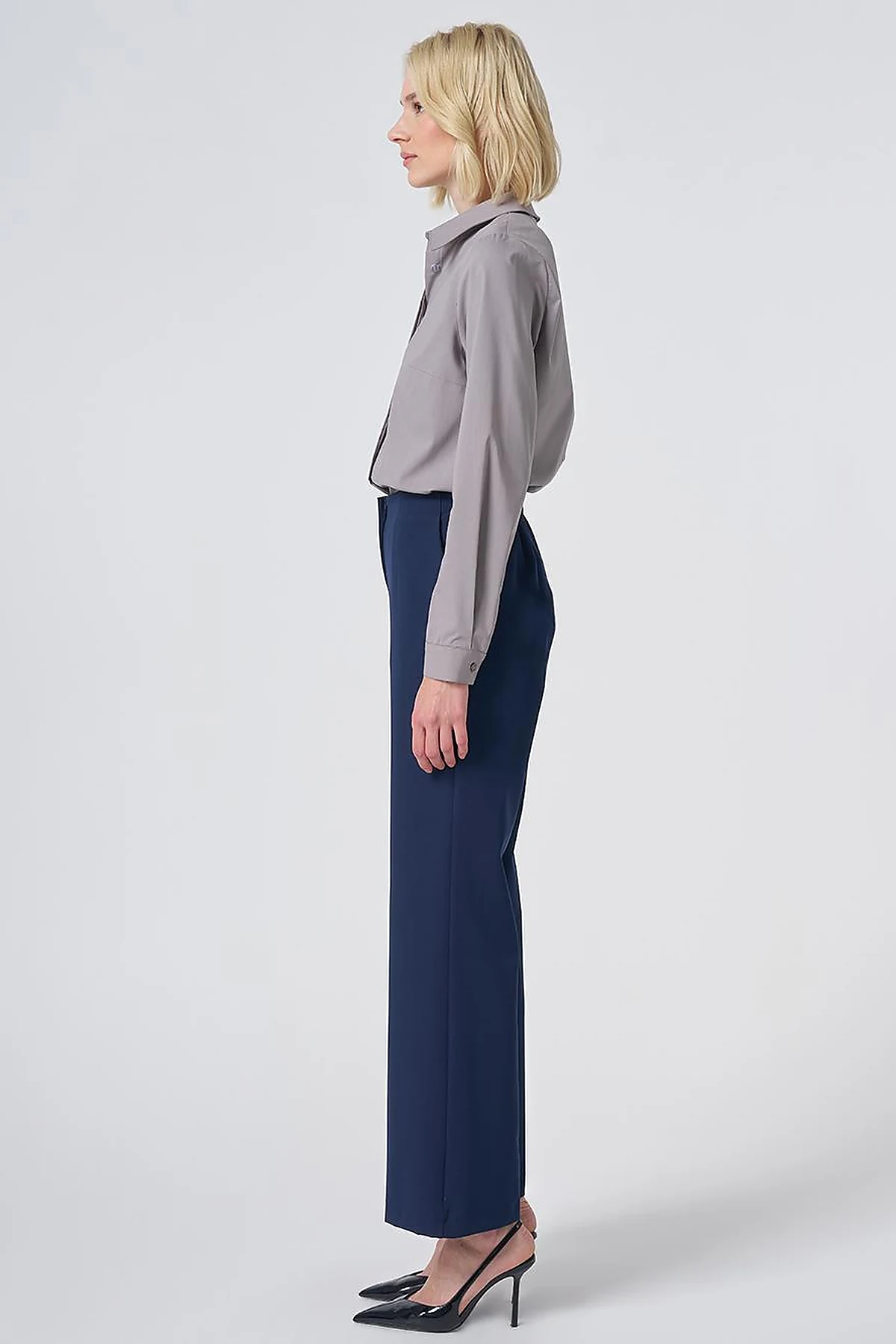 Basic Fabric Trousers - Navy