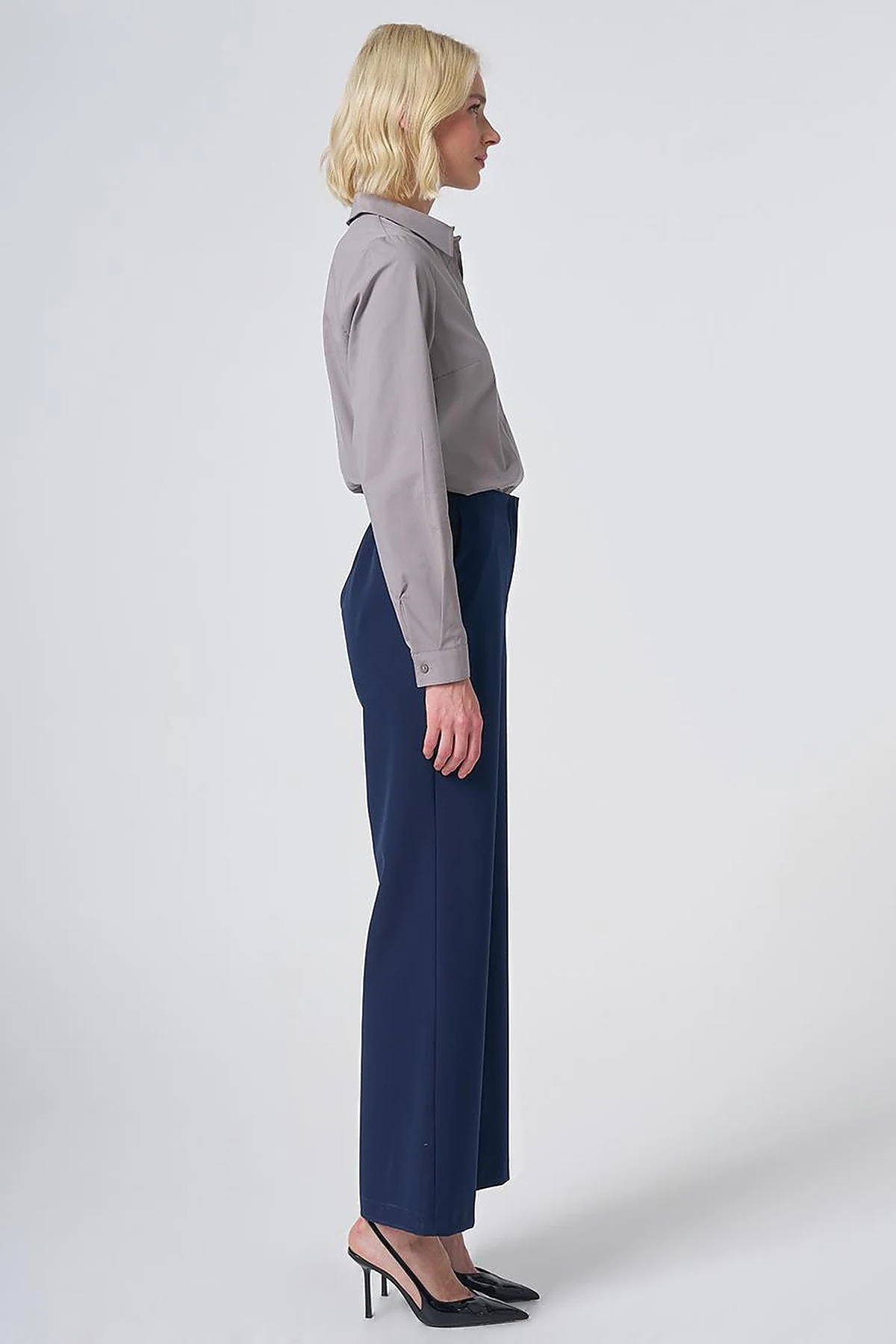 Basic Fabric Trousers - Navy
