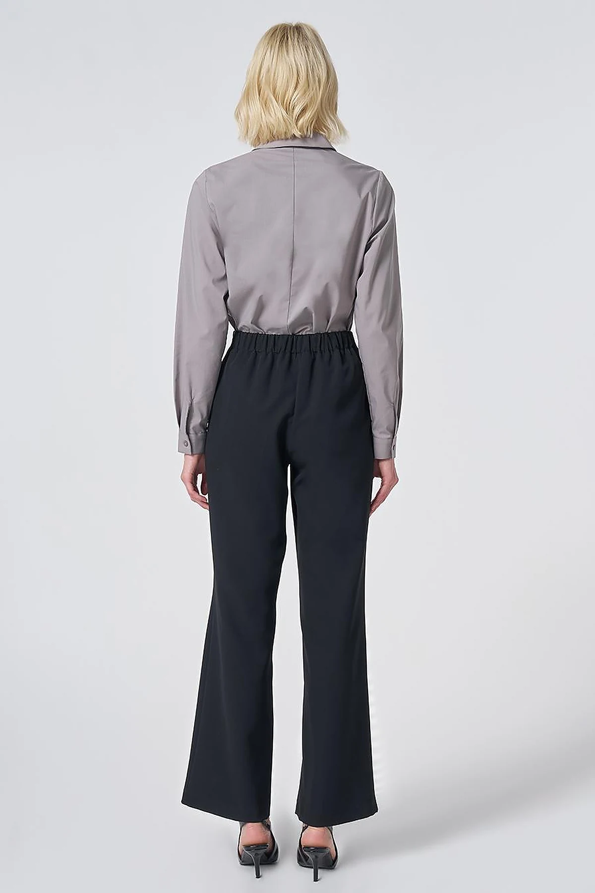 Basic Fabric Trousers - Black