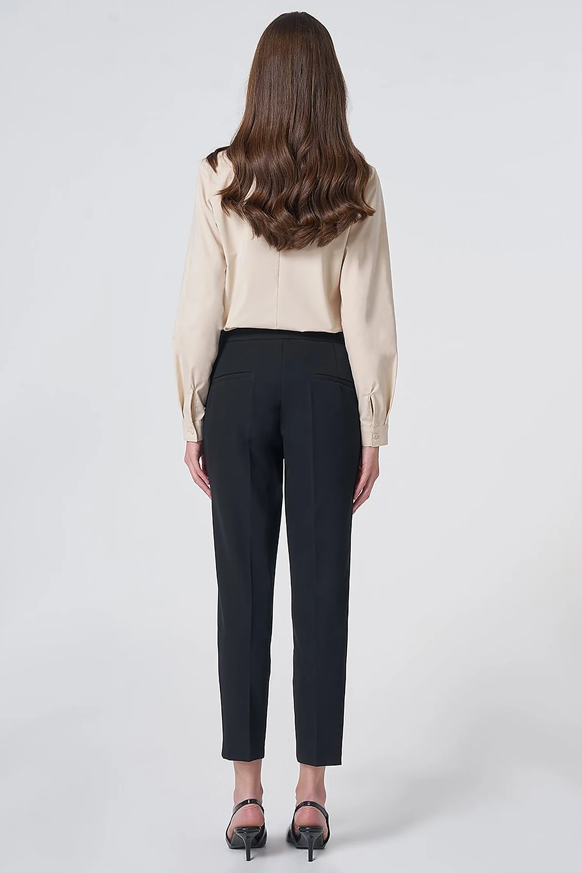 Pocket Detail Basic Tailored Trousers – Black