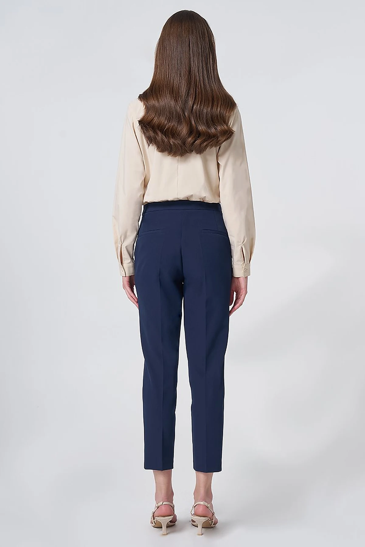 Pocket Detail Basic Tailored Trousers – Navy