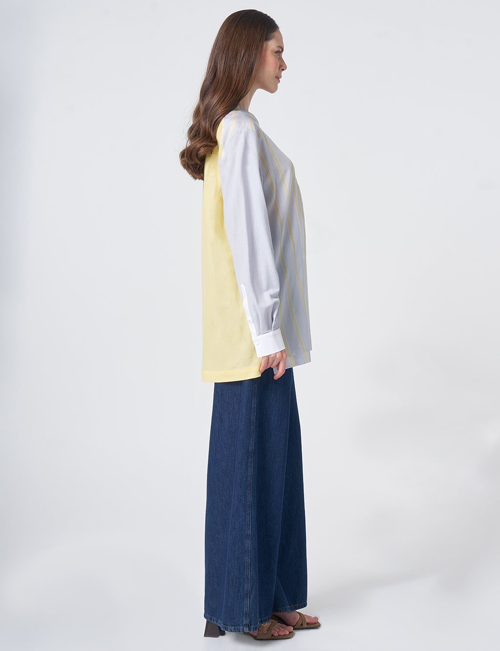 Striped Lyocell Tunic – Blue