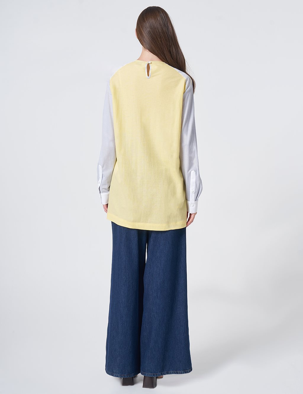 Striped Lyocell Tunic – Blue