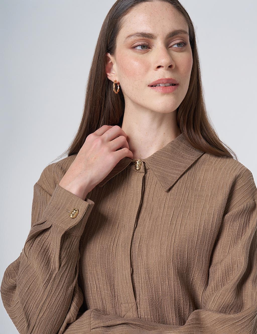 Drawstring Waist Lyocell Two-Piece Set – Dark Olive