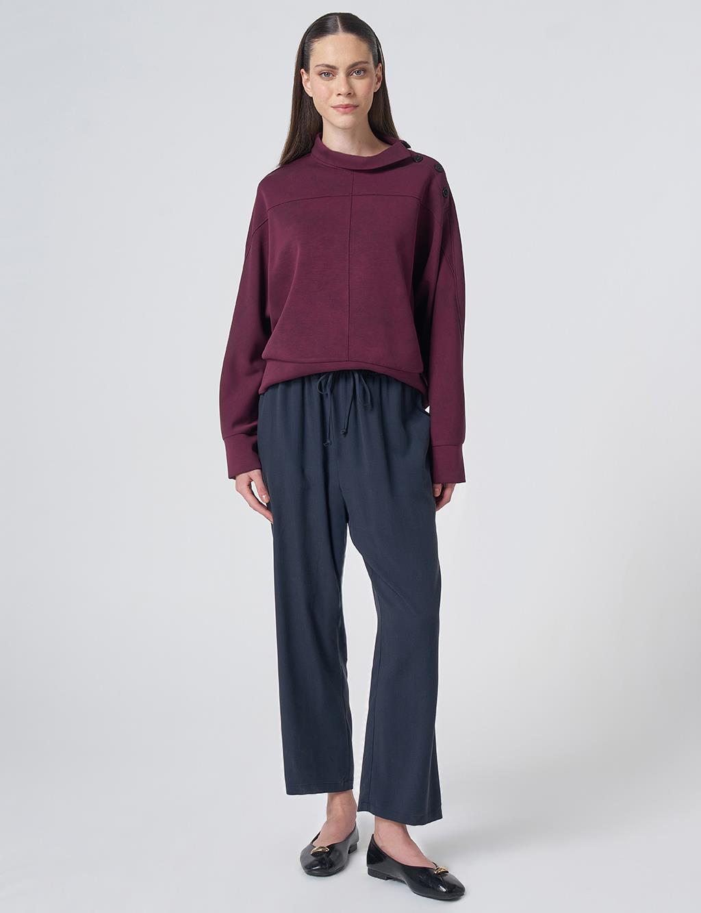 100% Lyocell Relaxed Fit Trousers – Dark Navy