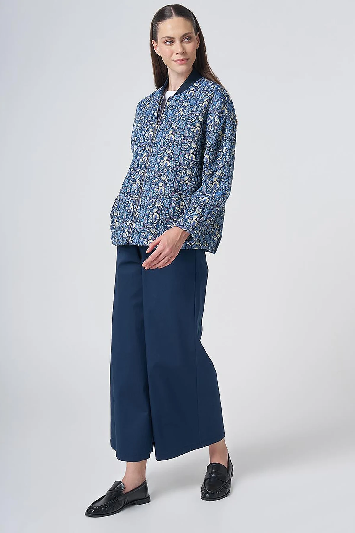 College Collar Floral Print Jacket – Lemon